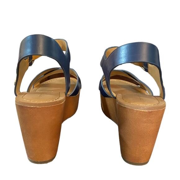 Tommy Hilfiger Blue Wilo Wedge Platform Heels Size 9.5 - Picture 5 of 7